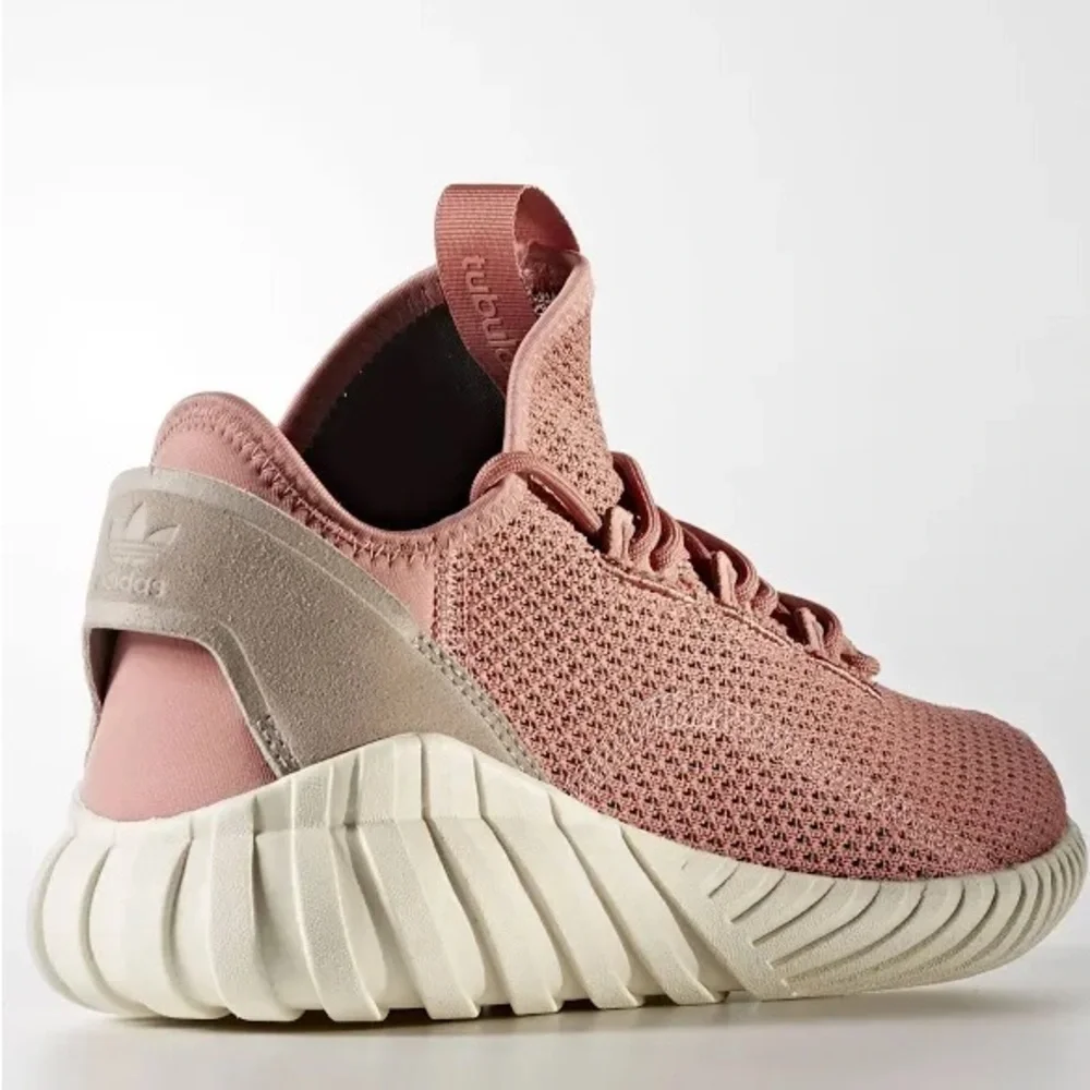 Adidas Women’s Tubular Doom Sock Running Shoe Size 6.5 Raw Pink Knit Material - Picture 4 of 16